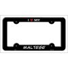Maltese Metal License Plate Frame
