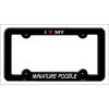 Poodle - Mini - Metal License Plate Frame