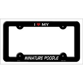 Poodle - Mini - Metal License Plate Frame