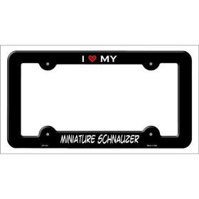 Miniature Schnauzer Metal License Plate Frame
