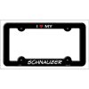 Schnauzer Metal License Plate Frame
