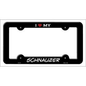 Schnauzer Metal License Plate Frame