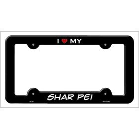 Shar Pei Metal License Plate Frame