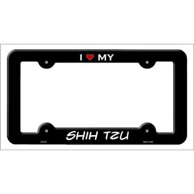 Shih Tzu Metal License Plate Frame