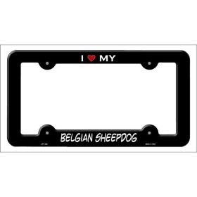 Belgian Sheepdog Metal License Plate Frame