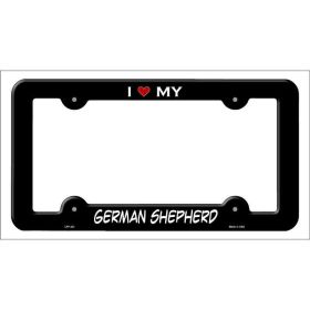 German Shepherd Metal License Plate Frame