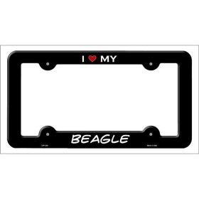 Beagle Metal License Plate Frame