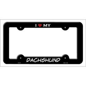 Dachshund Metal License Plate Frame
