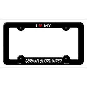 German Shorthaired Metal License Plate Frame