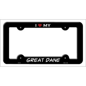 Great Dane Metal License Plate Frame