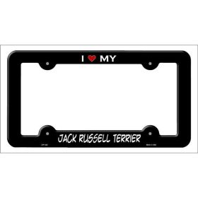 Jack Russell Terrier Metal License Plate Frame