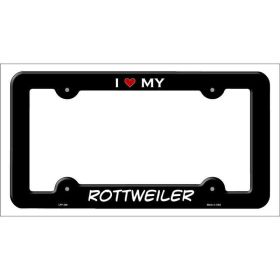 Rottweiler Metal License Plate Frame