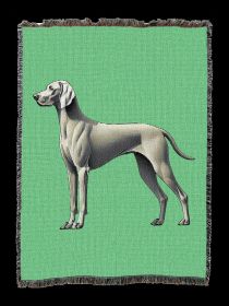Weimaraner 2 Cotton Woven Throw