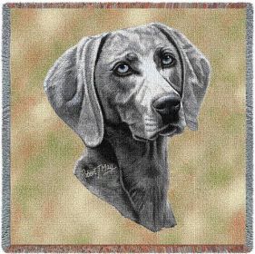 Weimaraner - Lap Square Cotton Woven Throw