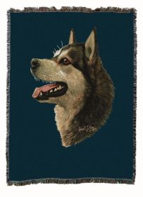 Alaskan Malamute Cotton Woven Throw