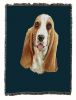 Basset Hound Cotton Woven Throw