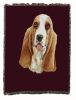 Basset Hound Cotton Woven Throw