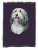 Bearded Collie Cotton Throw