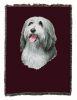 Bearded Collie Cotton Throw