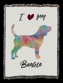 Beagle Splash Cotton Woven Throw