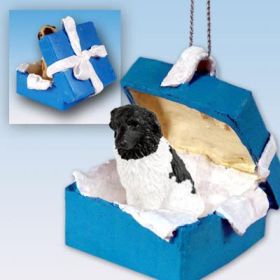 Newfoundland - Landseer - Blue Gift Box Ornament