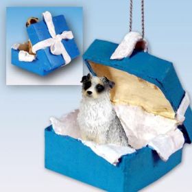 Australian Shepherd - Blue - Blue Gift Box Ornament