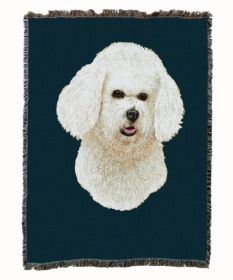 Bichon Frise Cotton Woven Throw