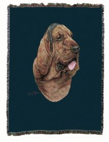Bloodhound Cotton Woven Throw