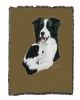 Border Collie with Puppy Cotton Woven Throw