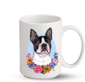 Boston Terrier - Best of Breed PItcher Flower Mugs