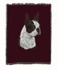 Boston Terrier - Black - Cotton Woven Throw