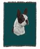 Boston Terrier - Black - Cotton Woven Throw