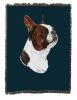Boston Terrier - Brown - Cotton Woven Throw
