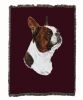Boston Terrier - Brown - Cotton Woven Throw