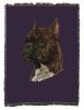 Boxer Brindle Cotton Woven Throw