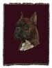 Boxer Brindle Cotton Woven Throw