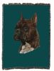 Boxer Brindle Cotton Woven Throw