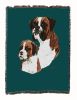 Boxer with Puppy Cotton Woven Throw