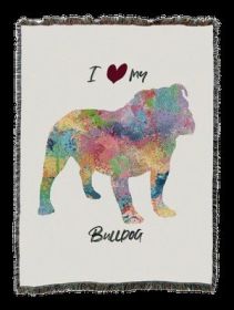 Bulldog Splash Cotton Woven Throw