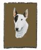 Bull Terrier Cotton Woven Throw