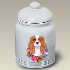 Cavalier King Charles Spaniel - Blenheim - Best of Breed TP Ceramic Treat Jar