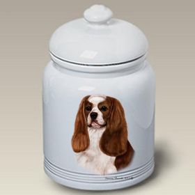 Cavalier King Charles Spaniel - Blenheim - Best of Breed Ceramic Treat Jar