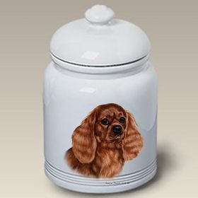 Cavalier King Charles Spaniel - Ruby - Best of Breed Ceramic Treat Jar