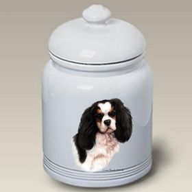 Cavalier King Charles Spaniel - Tri - Best of Breed Ceramic Treat Jar
