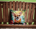 Chihuahua 6404 Luau Throw Pillow