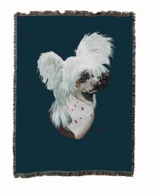 Chinese Crested Cotton Woven Throw