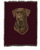 Labrador Retriever 2 - Chocolate - Cotton Woven Throw