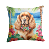 Cocker Spaniel 6412 Luau Throw Pillow