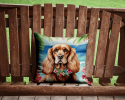 Cocker Spaniel 6412 Luau Throw Pillow