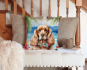 Cocker Spaniel 6412 Luau Throw Pillow